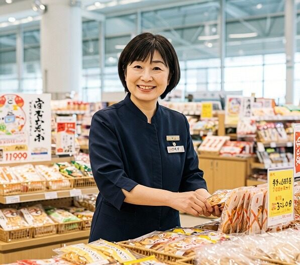 ＼接客は一瞬♪／50代活躍中＊月収26万↑◆おみやげのレジ品出し(販売,常滑市)のイメージ画像