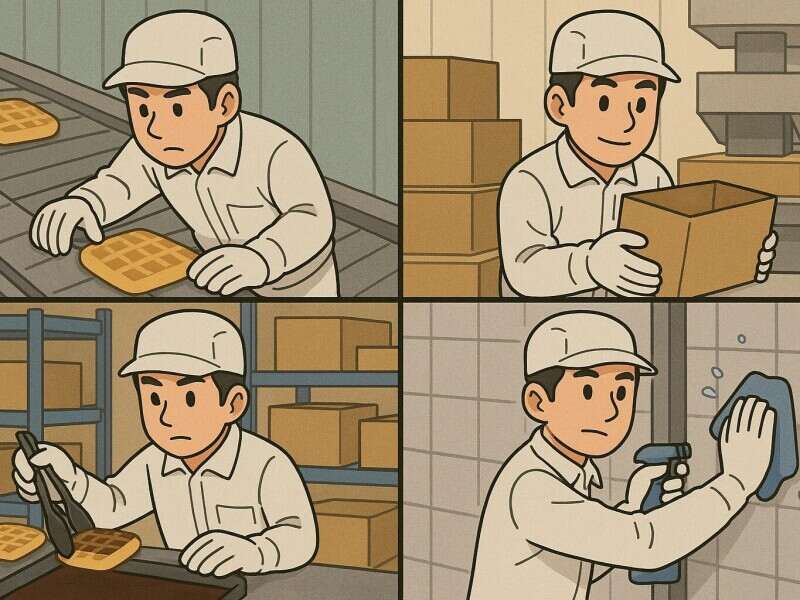 OPENING★3月末までの短期/月収30万円以上/スイーツの検品・梱包(工場・製造,尼崎市)のイメージ画像