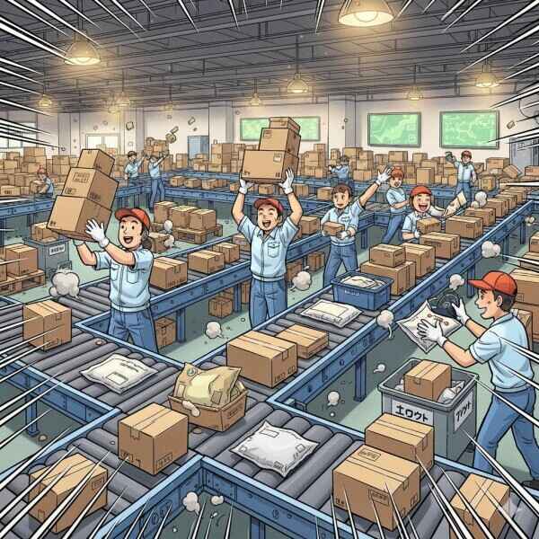 年末までの超目玉！時給1937円！夜勤で稼げる宅配便の仕分け！(軽作業・物流,尼崎市)のイメージ画像