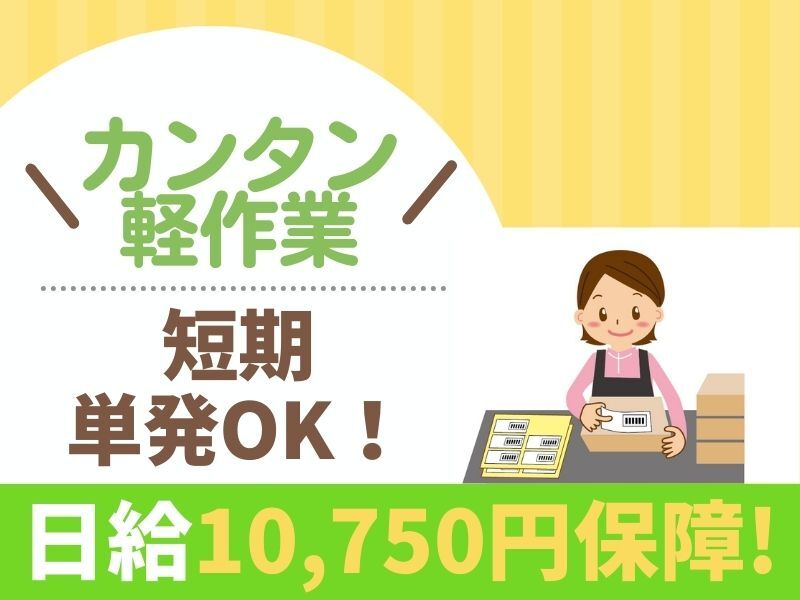 大人気！ネット商品のバーコード読み取りやシール貼(軽作業・物流,福岡市東区)のイメージ画像