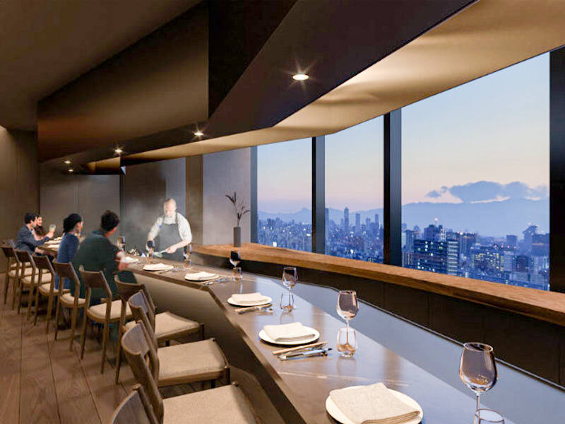 新宿を一望できる45Fの高層レストランです