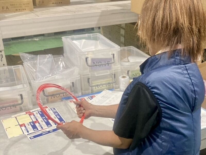 男性活躍中＊週3日～即日勤務もOK！日払い可◎電線カット/袋詰め(オフィス,東大阪市)のイメージ画像