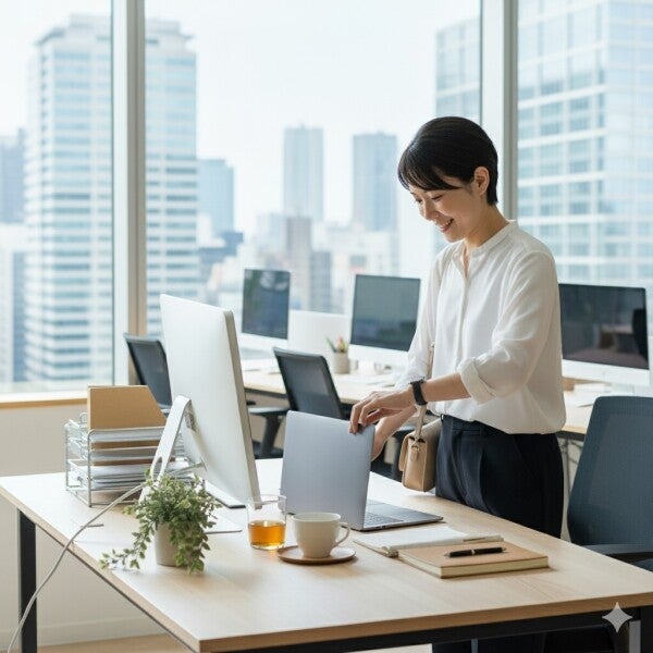 よし！今日もわたし良くがんばった！！定時だ！帰ろう♪(オフィス,那覇市)のイメージ画像
