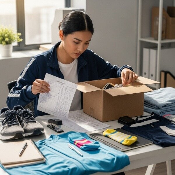 スポーツ用品と文房具の検品作業☆空調完備☆南港東から徒歩4分(軽作業・物流,大阪市住之江区)のイメージ画像