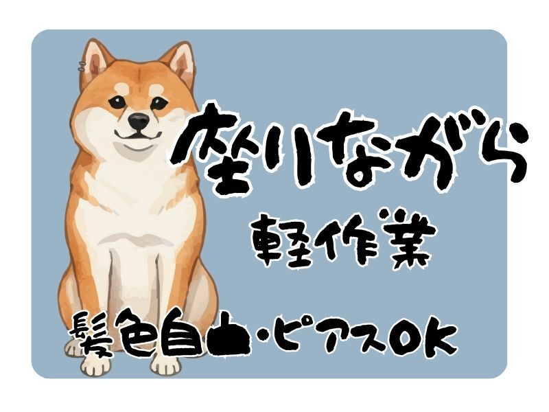 入社祝金☆年4回ミニボーナスGET☆自分のペースで座って検品(軽作業・物流,都城市)のイメージ画像