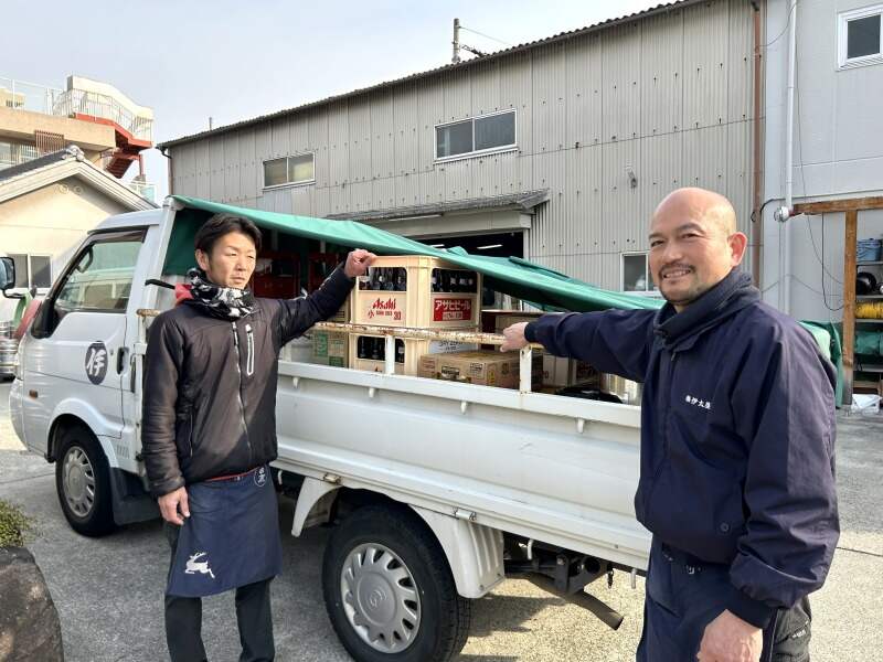 実際の配送車！