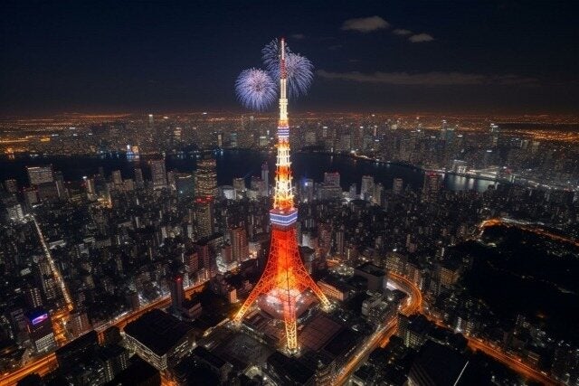 東京の夜景を一望できるレストラン♪