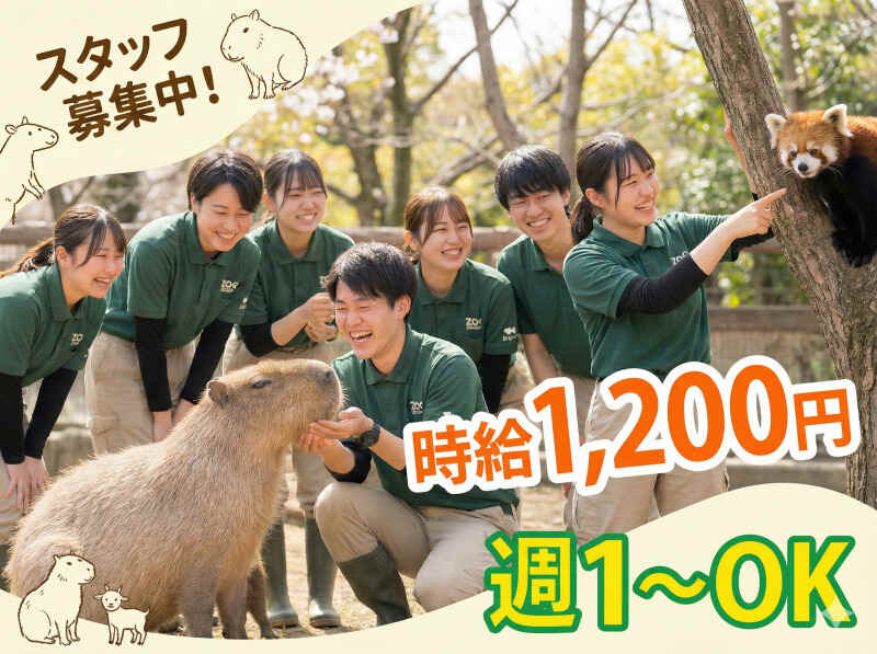 大人気動物テーマパークが職場!?タイパ抜群！単発・日払いもOK♪(イベント,神戸市中央区)のイメージ画像