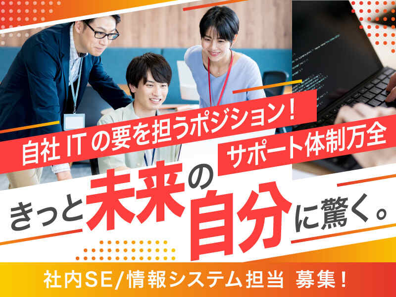 【正社員】社内システム企画・開発・DX推進SE募集/大阪市中央区(IT・クリエイティブ/クリエイター,大阪市中央区)のイメージ画像
