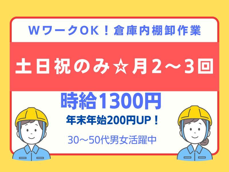 Wワーク＆扶養内OK◎土日祝のみ月2～3回♪こつこつピッキング(軽作業・物流,各務原市)のイメージ画像